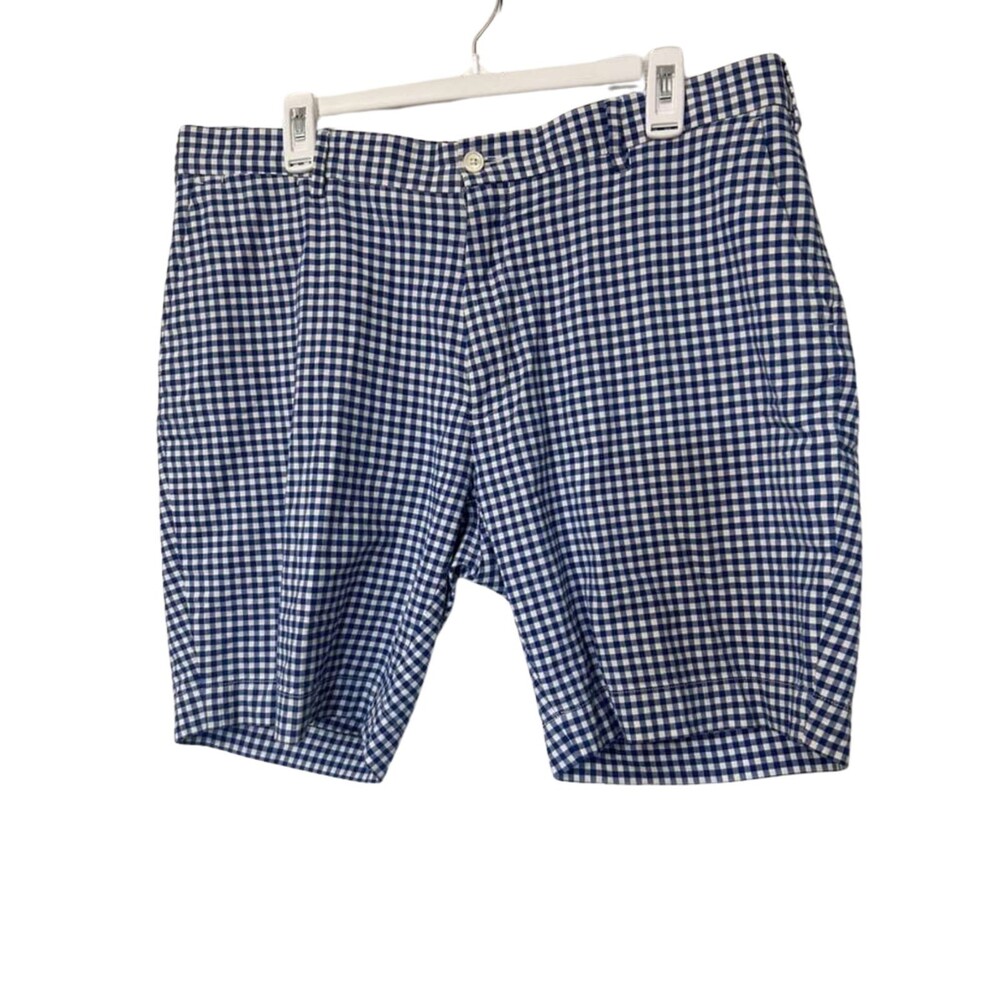 Polo Ralph Lauren Checkered Short Men's Size 36 Gingham Blue Stretch Classic Fit